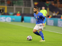 Lorenzo Insigne of Italy in action during the UEFA Nations League Finals 2021 semi-final football match between Italy and Spain at Giuseppe...