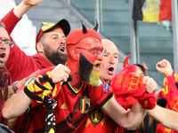 Supporters of Belgium during the football UEFA Nations League match Semifinals - Belgium vs France on October 07, 2021 at the Allianz Stadiu...