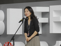 Actress Cho yun Hee  speech addresses during the 26th Busan International Film Festival open Talk about In Front of You're Face Open Talk ev...