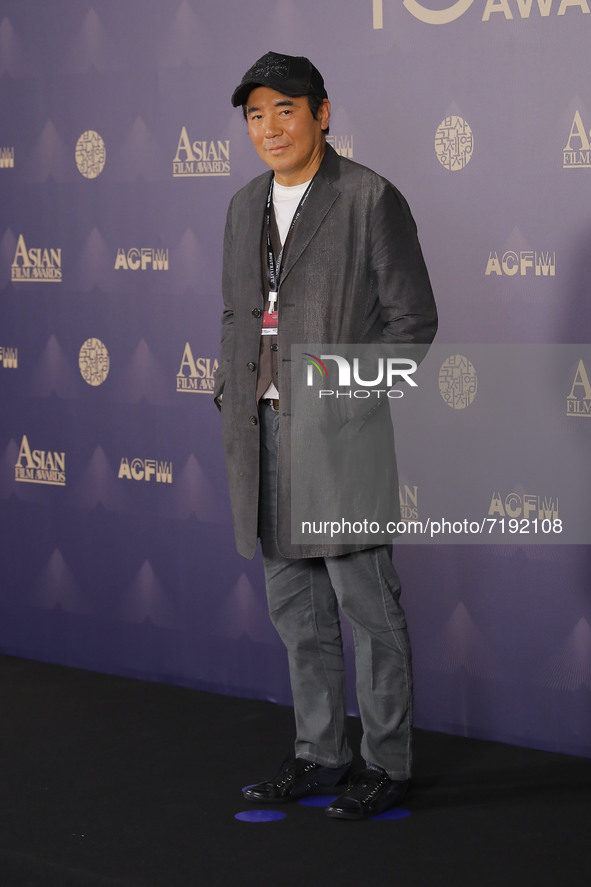 Director Kim Jee-woon attends the 15th Asian Film Awards during the 26th Busan International Film Festival at Paradise Hotel on October 08,...