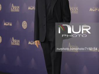Actor Yoo Ah-in attends the 15th Asian Film Awards during the 26th Busan International Film Festival at Paradise Hotel on October 08, 2021 i...