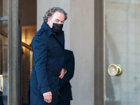 Luc Chatel, former minister and now entrepreneur, arrives at the Elysée Palace for the presentation of the France 2030 innovation plan, in P...