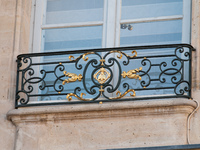 The Elysée Palace, seat of the Presidency of the Republic, detail, in Paris, 12 October, 2021. (