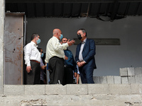 United Nations Relief and Works Agency for Palestine Refugees in the Near East (UNRWA) Commissioner-General Philippe Lazzarini (R) visits th...