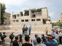 United Nations Relief and Works Agency for Palestine Refugees in the Near East (UNRWA) Commissioner-General Philippe Lazzarini holds a press...