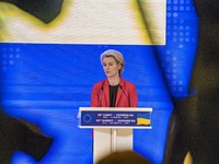Ursula von der Leyen, President of the European Commission, in the 23rd EU-Ukraine Summit in Kiev, Ukraine (