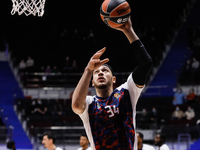 Gavin Schilling of Bayern in action during warm-up ahead of the EuroLeague Basketball match between Zenit St. Petersburg and FC Bayern Munic...