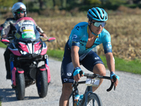 Alexey Lutsenko of Kazakhstan and Astana Team in action during the Serenissima Gravel, the 132.1km bicycle pro gravel race from Lido di Jeso...
