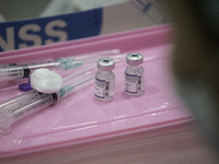 Pfizer vaccination that will be injected to students today at Impact Arena, Muang Thong Thani. - Thailand rolled out COVID-19 vaccines to hi...