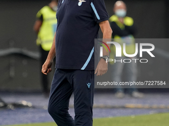 Maurizio Sarri head coach of Ss Lazio during the Serie A match between Ss Lazio and Fc Internazionale Milano on  October 16, 2021 stadium 