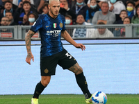 Federico Dimarco of Fc Internazionale Milano during the Serie A match between Ss Lazio and Fc Internazionale Milano on  October 16, 2021 sta...