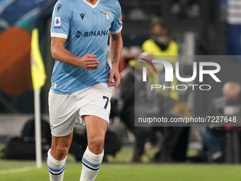 Adam Marusic of Ss Lazio during the Serie A match between Ss Lazio and Fc Internazionale Milano on  October 16, 2021 stadium 