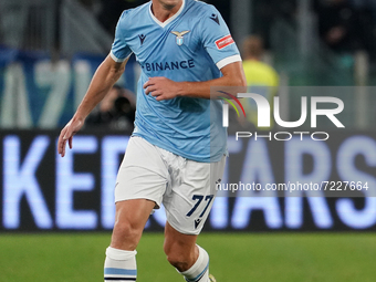 Adam Marusic of Ss Lazio during the Serie A match between Ss Lazio and Fc Internazionale Milano on  October 16, 2021 stadium 