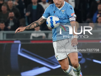 Ciro Immobile of Ss Lazio during the Serie A match between Ss Lazio and Fc Internazionale Milano on  October 16, 2021 stadium 