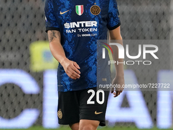 Hakan Calhanoglu of Fc Internazionale Milano during the Serie A match between Ss Lazio and Fc Internazionale Milano on  October 16, 2021 sta...