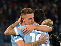 Sergej Milinkovic Savic of Ss Lazio celebrate the goal during the Serie A match between Ss Lazio and Fc Internazionale Milano on  October 16...