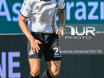 Salva Ferrer (Spezia) during the Italian football Serie A match Spezia Calcio vs US Salernitana on October 16, 2021 at the Alberto Picco sta...