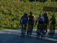 Petr Rikunov (Center) of Rusia and Gazprom - RusVelo leads the breakaway, during the first edition of the Veneto Classic, the 207km pro cycl...