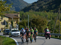Petr Rikunov of Rusia and Gazprom - RusVelo leads the breakaway in Campea, during the first edition of the Veneto Classic, the 207km pro cyc...