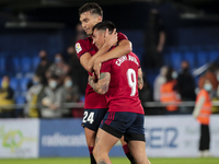  Chimy Avila of C.A. Osasuna celebrate  with his teammate     Lucas Torro of C.A. Osasuna after   La Liga  match between Villarreal CF and C...