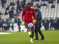 Tammy Abraham of AS Roma during the match between Juventus FC and AS Roma on October 17, 2021 at Allianz Stadium in Turin, Italy. Juventus w...