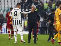 Alvaro Morata of Juventus FC and Jose’ Mourinho, head coach of AS Roma, after the match between Juventus FC and AS Roma on October 17, 2021...