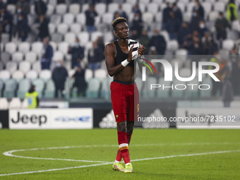 Tammy Abraham of AS Roma after the match between Juventus FC and AS Roma on October 17, 2021 at Allianz Stadium in Turin, Italy. Juventus wo...