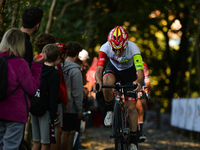 Riders in action at the Muro della Tisa, a cycling climb located in the Province of Vicenza, during the first edition of the Veneto Classic,...
