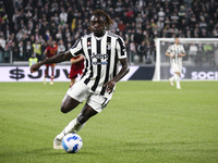 Juventus forward Moise Kean (18) in action during the Serie A football match n.8 JUVENTUS - ROMA on October 17, 2021 at the Allianz Stadium...