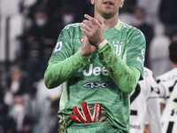 Juventus goalkeeper Wojciech Szczesny (1) gestures after the Serie A football match n.8 JUVENTUS - ROMA on October 17, 2021 at the Allianz S...