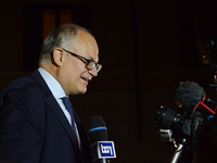The celebrations for Roberto Gualtieri's victory in Piazza Santi Apostoli during the News Roberto Gualtieri is the new mayor of the Capital...