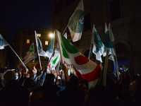 The celebrations for Roberto Gualtieri's victory in Piazza Santi Apostoli during the News Roberto Gualtieri is the new mayor of the Capital...