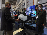 Association of United State Army (AUSA) hold an exhibition about weapons during a 2021 AUSA Annual Meeting and Showcase, today on October 13...