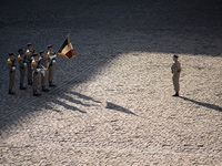 Military parade at the Hotel des Invalides on the occasion of the commemoration of the 30th anniversary of Operation Daguet during the war i...