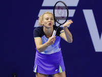 Katerina Siniakova of Czech Republic reacts during the women's singles Round of 32 tennis match of the WTA 500 VTB Kremlin Cup 2021 Internat...