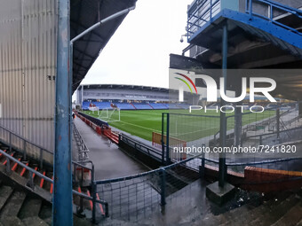 General view of Boundary Park, Oldham, before the Sky Bet League 2 match between Oldham Athletic and Walsall at Boundary Park, Oldham on Tue...