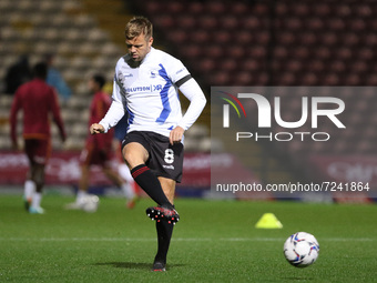 BRADFORD, UK. OCT 19TH   Nicky Featherstone of Hartlepool United warms up during the Sky Bet League 2 match between Bradford City and Hartle...