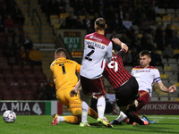 BRADFORD, UK. OCT 19TH   Mark Cullen of Hartlepool United scores during the Sky Bet League 2 match between Bradford City and Hartlepool Unit...