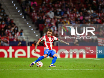 Kieran Trippier during UEFA Champions League match between Atletico de Madrid and Liverpool FC at Wanda Metropolitano on October 19, 2021 in...
