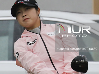 Ye Sung Jun of South Korea action on the 1th green during an BMW LADIES CHAMPIONSHIP at BMW International GC in Busan, South Korea. (