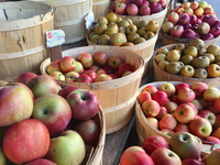 Apples at a grocery store in Toronto, Ontario, Canada on October 20, 2021. Canada's inflation rate reached 4.1 percent in August, highest si...