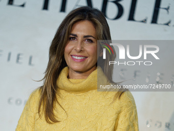 the tv presenter Nuria Roca during the photocall of Cortefiel new campaign on October 21, 2021 in Madrid, Spain (