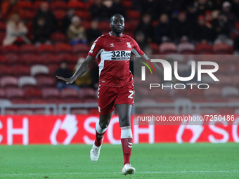 Middlesbrough's Souleymane Bamba  during the Sky Bet Championship match between Middlesbrough and Barnsley at the Riverside Stadium, Middles...