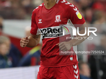  Lee Peltier of Middlesbrough during the Sky Bet Championship match between Middlesbrough and Barnsley at the Riverside Stadium, Middlesbrou...