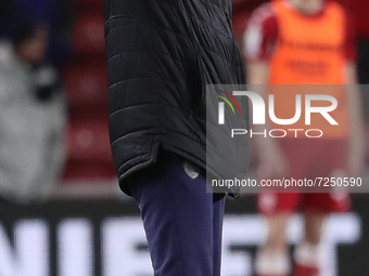 Barnsley's manager Markus Schopp  during the Sky Bet Championship match between Middlesbrough and Barnsley at the Riverside Stadium, Middles...
