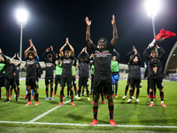 Team of Rennes celebrate after the match of the UEFA Europa Conference League group G match between SC Mura and Rennes at Ljudski Vrt on Oct...