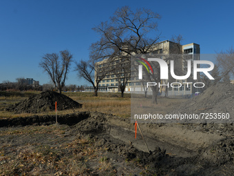 A general view of the site of the former Charles Camsell Hospital. 
Second phase of excavation work began today at the site of the former Ch...