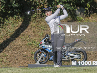 Hee Jeong Lim of South Korea action on the 3th green during an BMW LADIES CHAMPIONSHOP at BMW International GC in Busan, South Korea. (