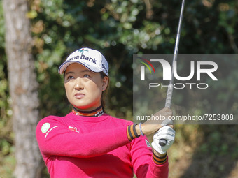 Minjee Lee of Australia action on the 3th green during an BMW LADIES CHAMPIONSHOP at BMW International GC in Busan, South Korea. (