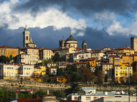 A view of the Upper City in Bergamo, Italy on October 5, 2021.  (